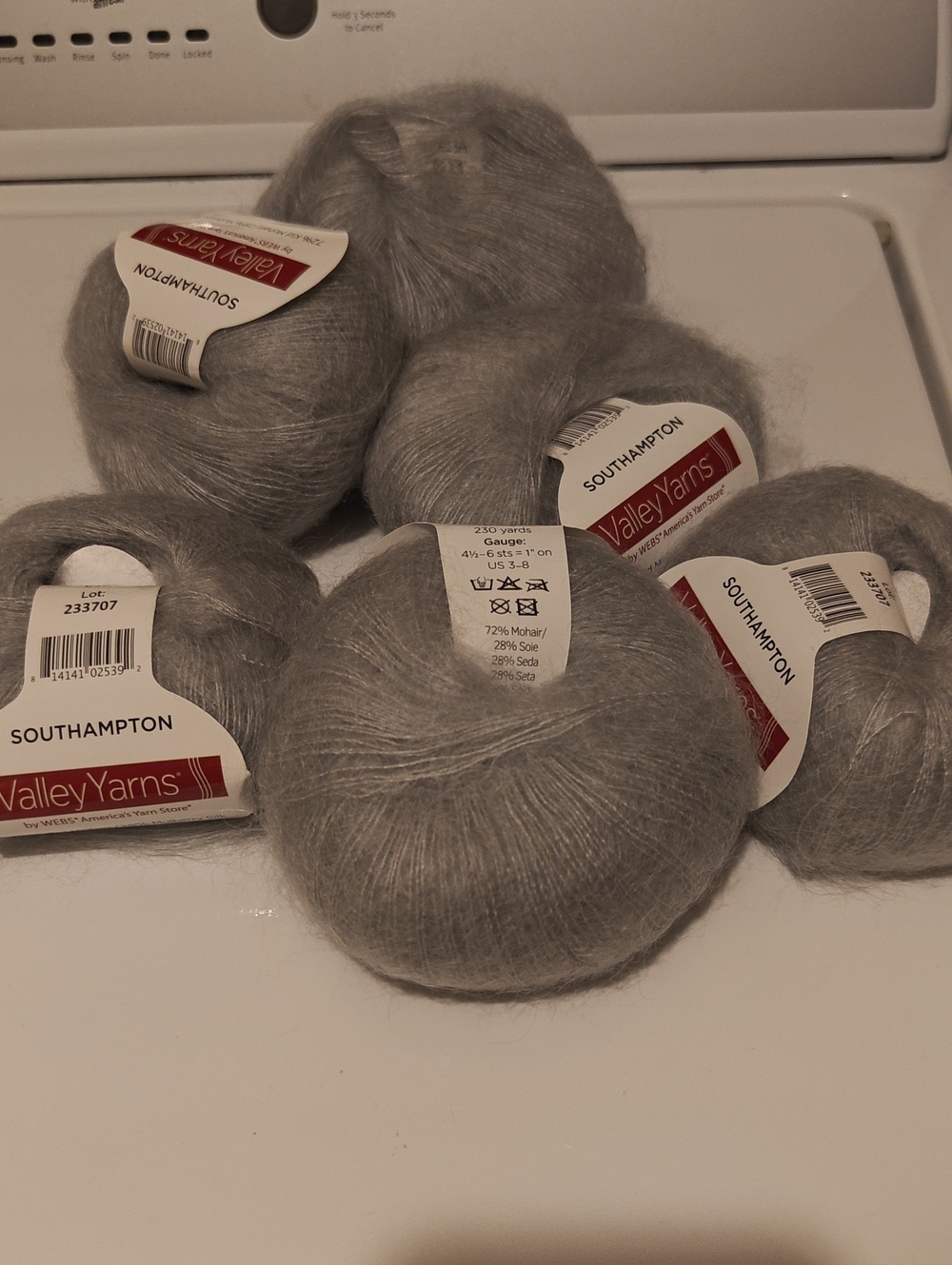 Southampton Lightweight Mohair-Silk Yarn - Gray